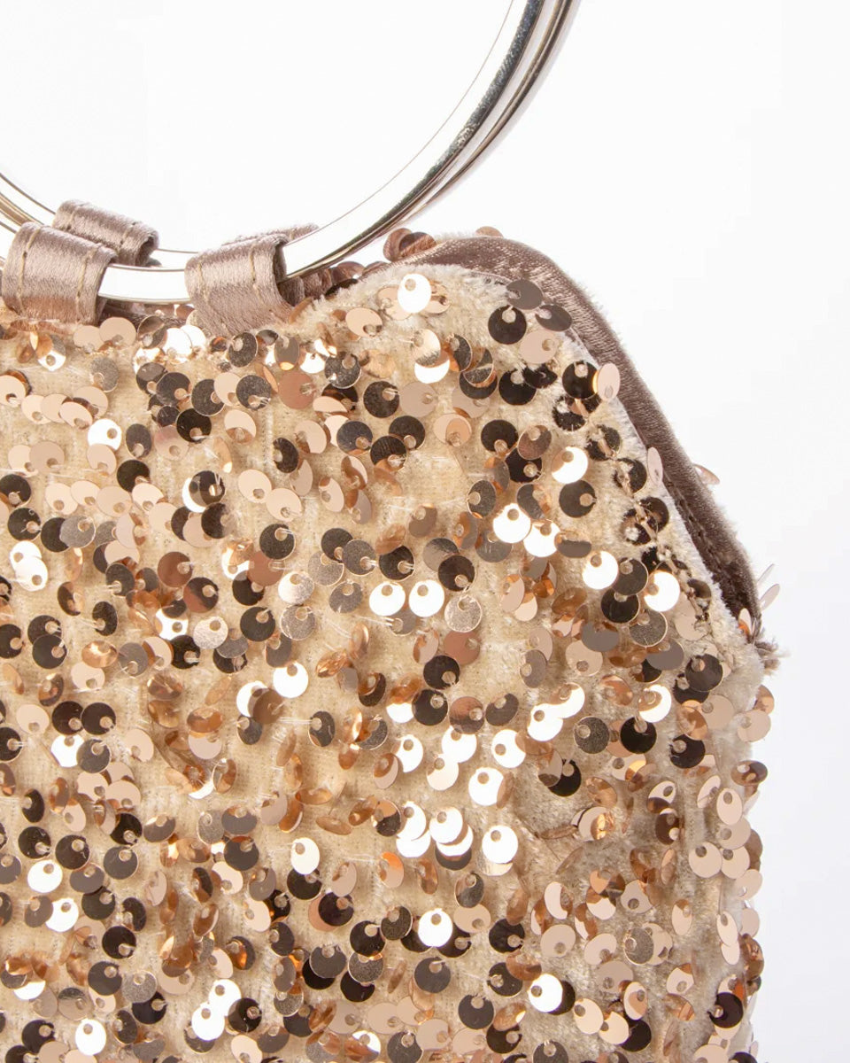 スパンコールリングハンドル2wayショルダーバッグ - &Robu.