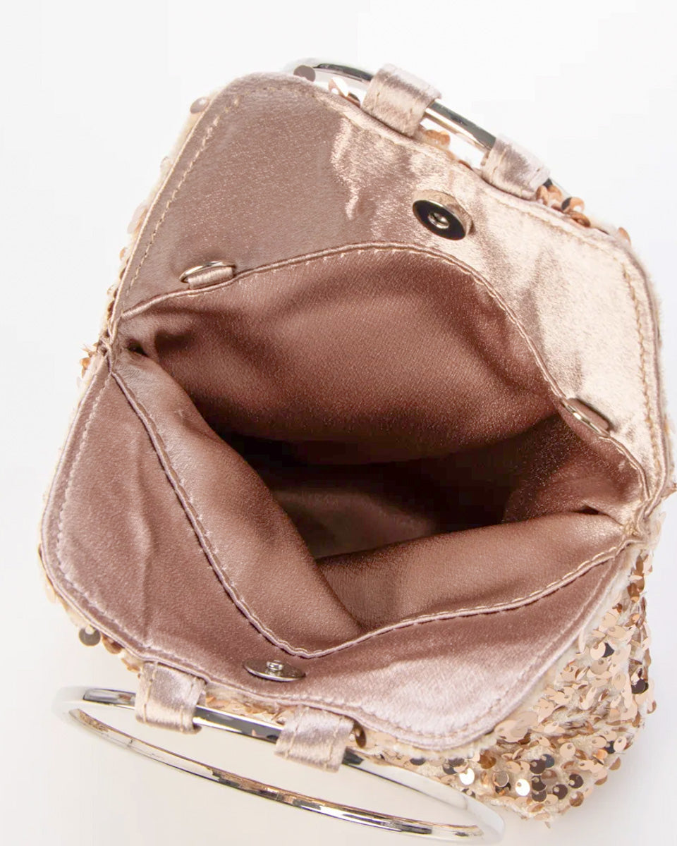 スパンコールリングハンドル2wayショルダーバッグ - &Robu.