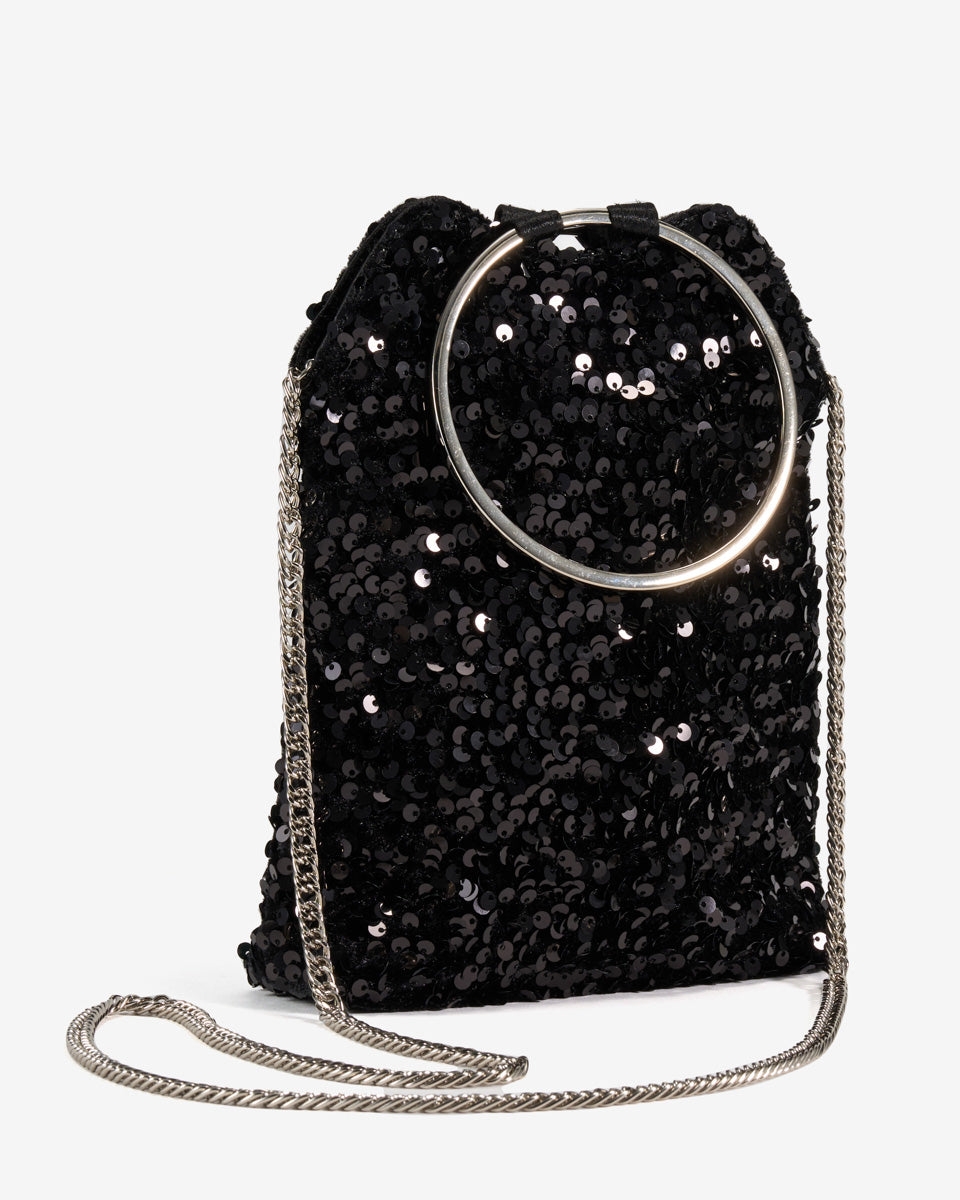 スパンコールリングハンドル2wayショルダーバッグ - &Robu.