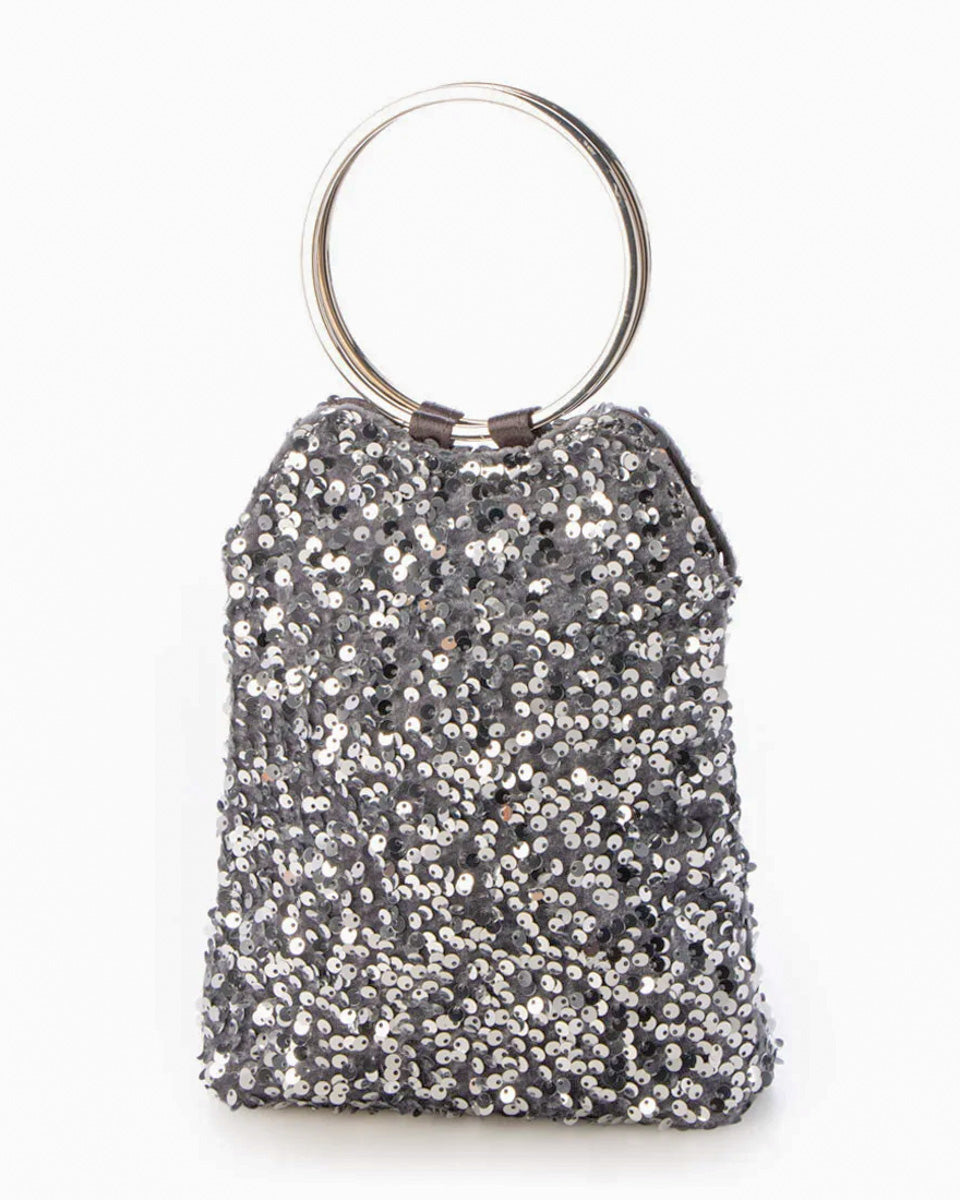 スパンコールリングハンドル2wayショルダーバッグ - &Robu.