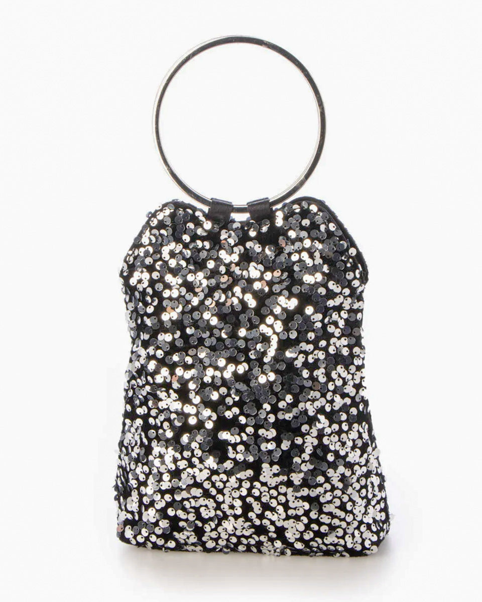 スパンコールリングハンドル2wayショルダーバッグ - &Robu.