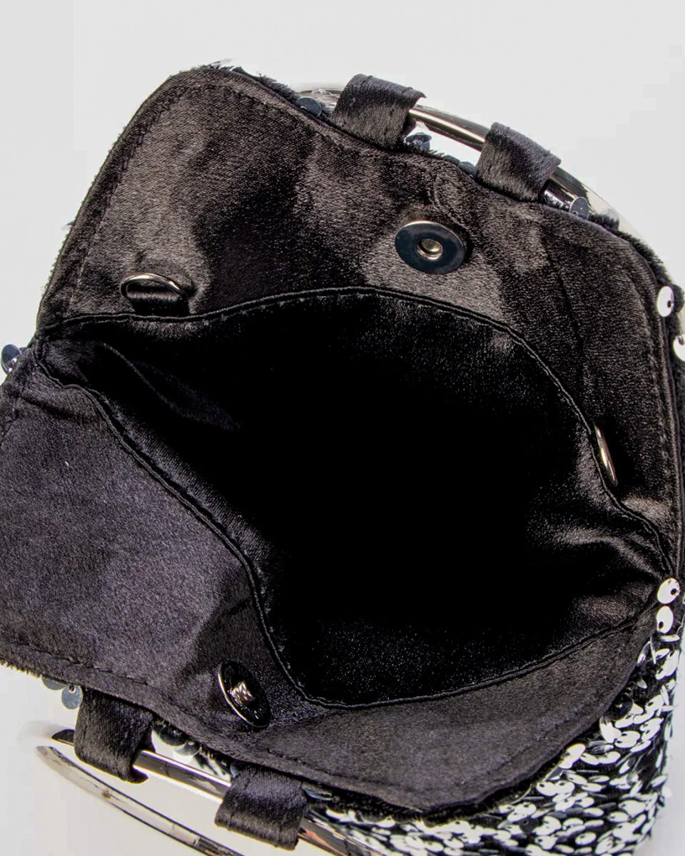 スパンコールリングハンドル2wayショルダーバッグ - &Robu.