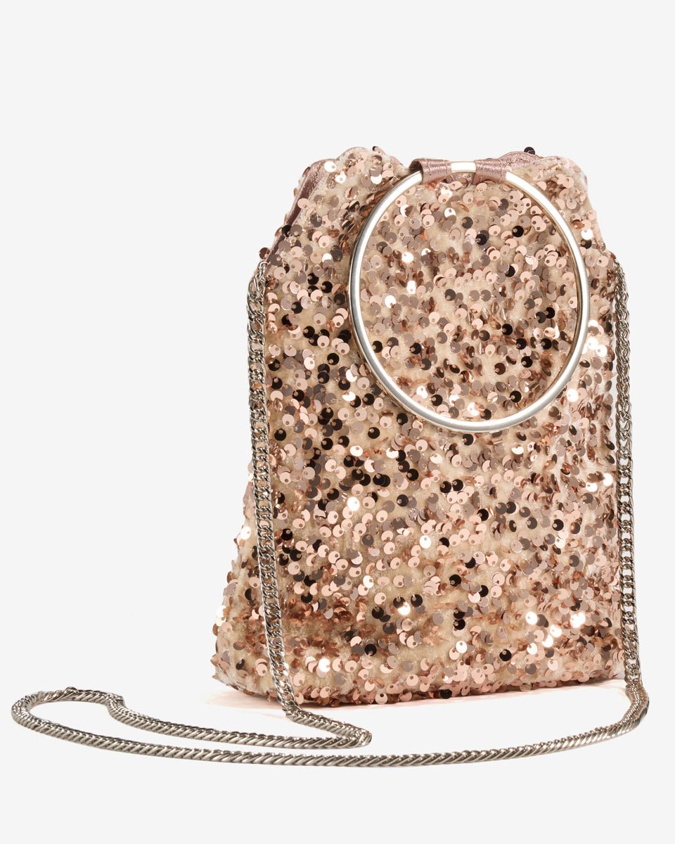 スパンコールリングハンドル2wayショルダーバッグ - &Robu.