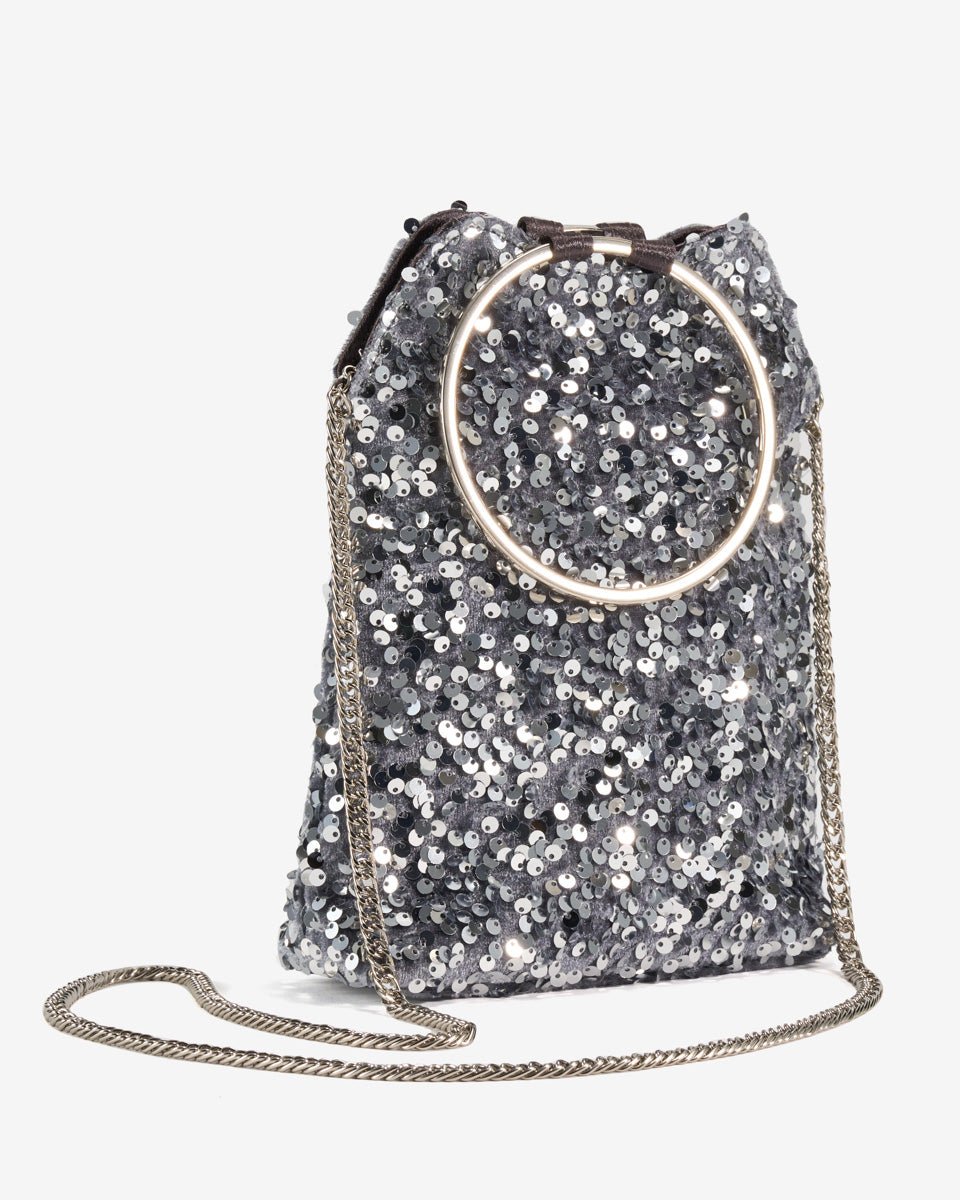 スパンコールリングハンドル2wayショルダーバッグ - &Robu.