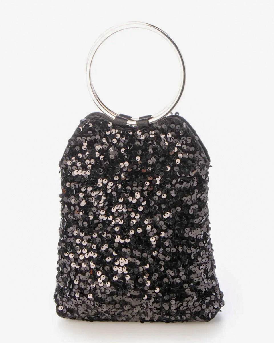 スパンコールリングハンドル2wayショルダーバッグ - &Robu.