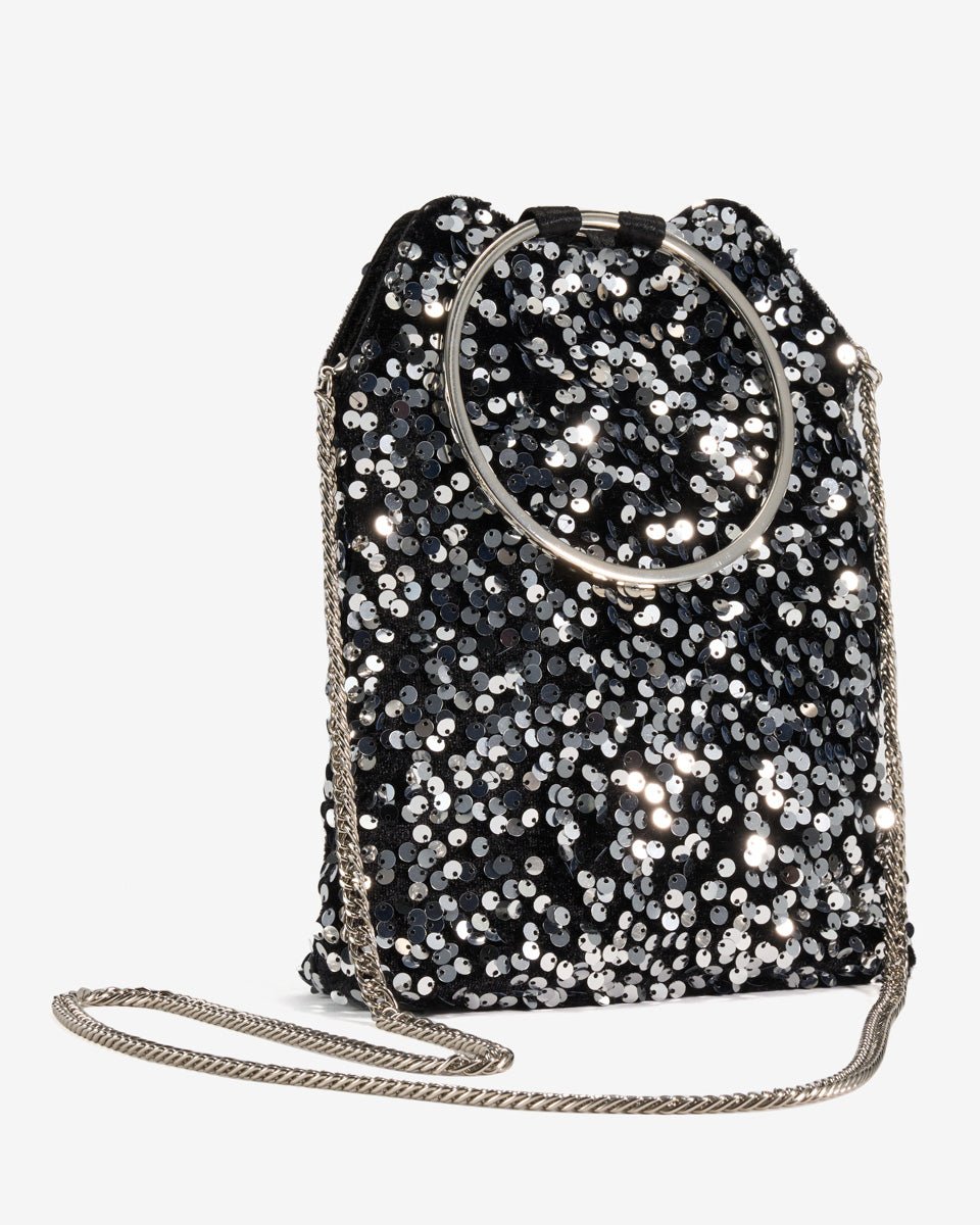 スパンコールリングハンドル2wayショルダーバッグ - &Robu.