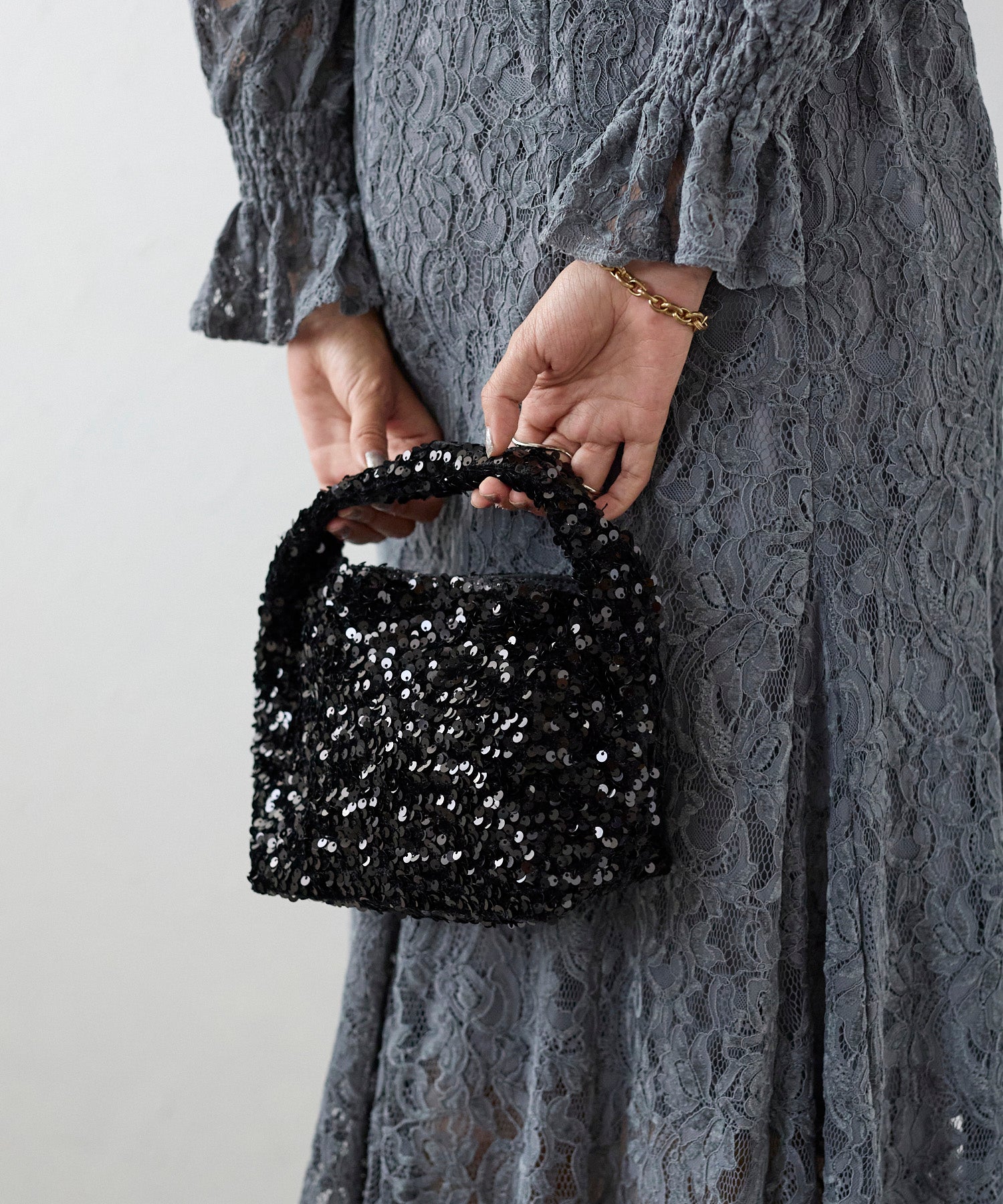 スパンコール 2way ハンドバッグ