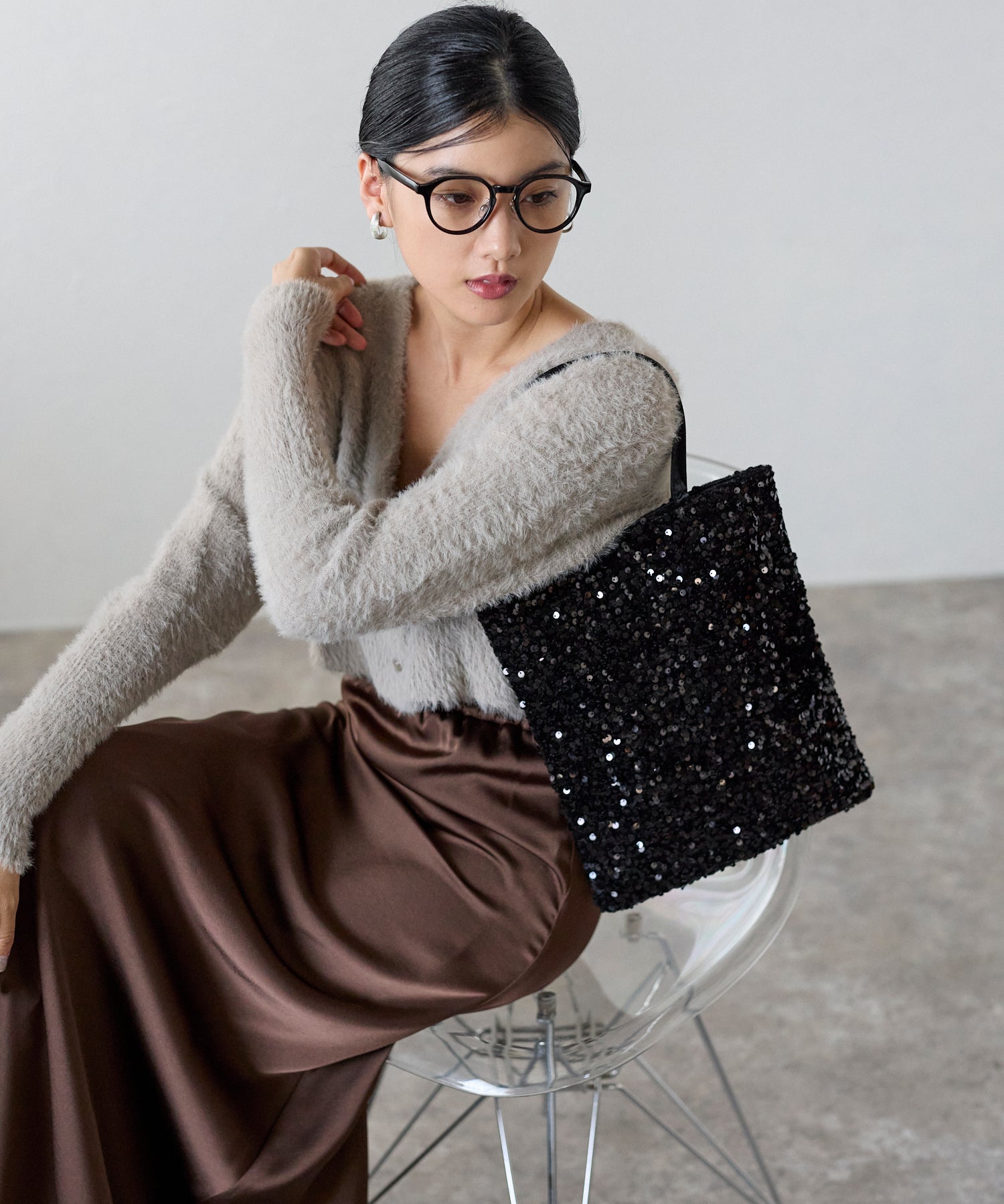 専用IANNE　トートバッグ　スパンコール　ブラウン 専用IANNE トートバッグ スパンコール ブラウン IANNE – ATAO