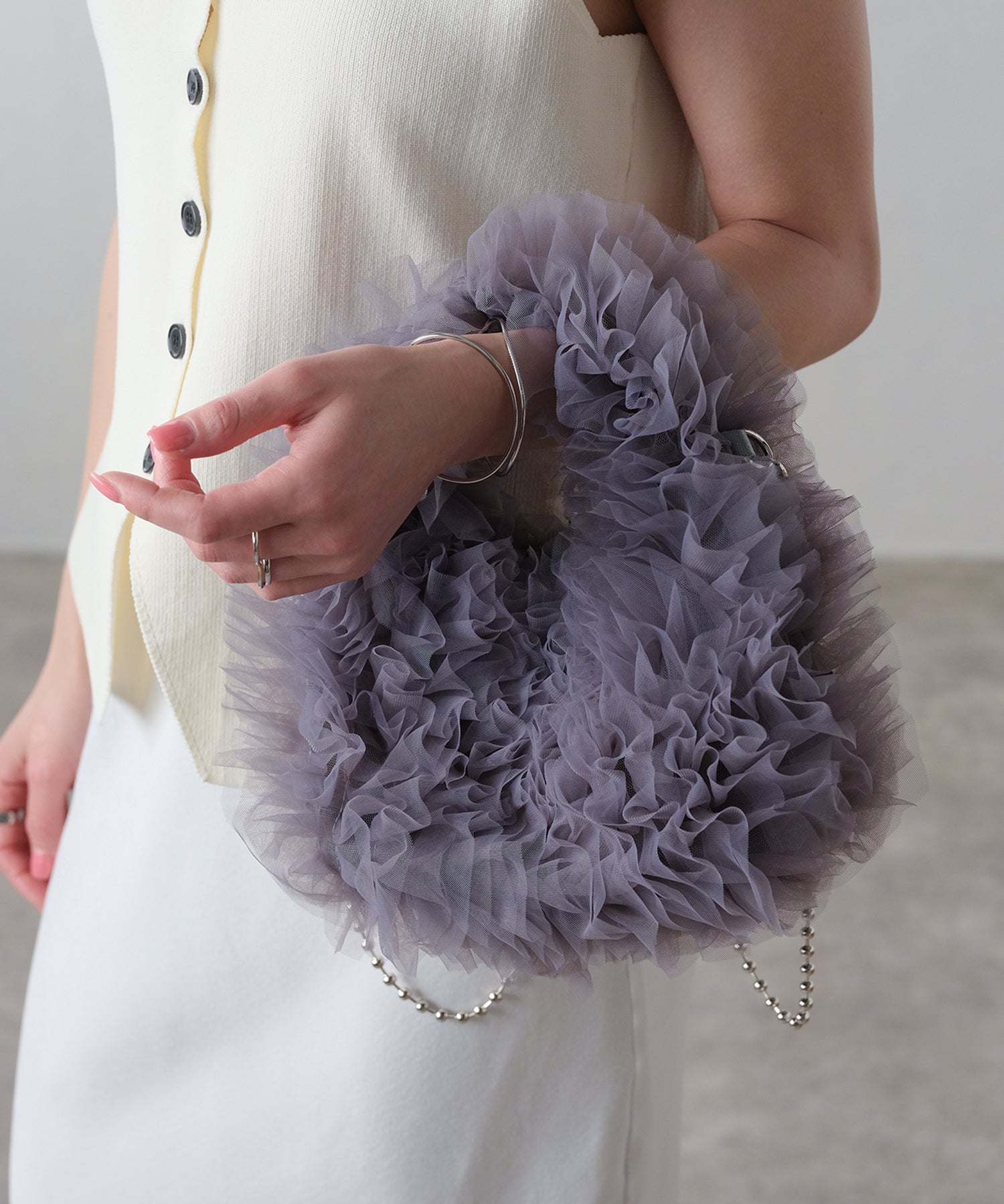 チュールフリルバッグ