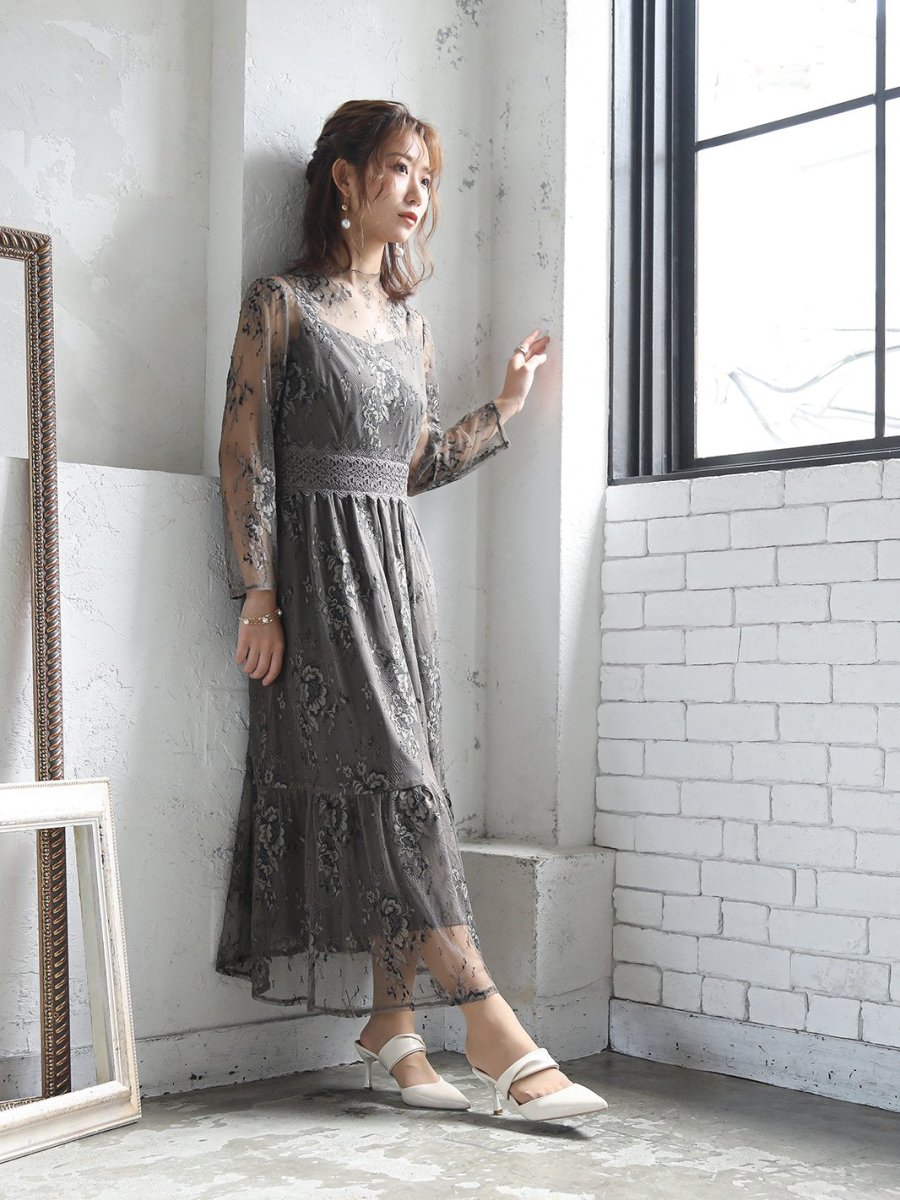 定価9.5万 美品❁ロク rokh ドレープド ヘム ドレス 38 ワンピース