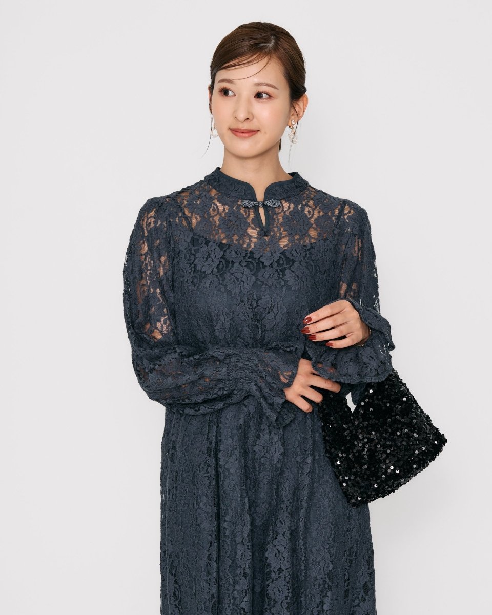 【美品】&Robu.オケージョンドレス DRESS LAB ドレス 「結婚式/オケージョンドレス」総レース 裾