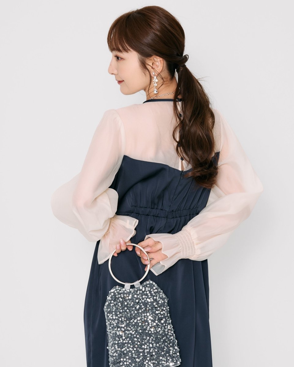 シャイニーサテンタイトドレス &Robu. ドレス お呼ばれドレス